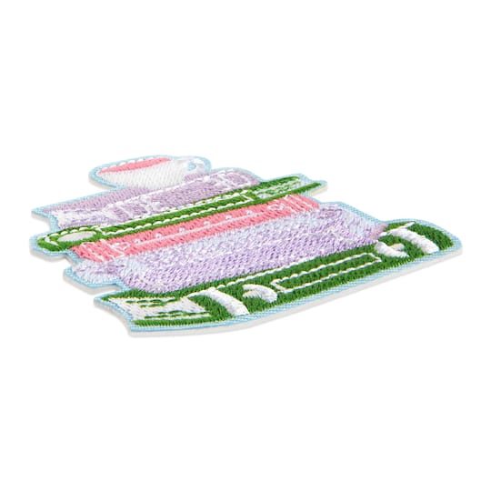 Books Embroidered Iron-On & Adhesive Patch by Make Market®